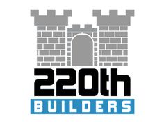 the logo for 200th builder's, which is located in front of a castle