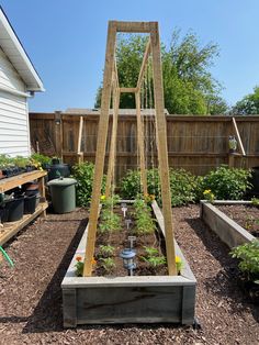 the garden is ready to be planted and put in place for some people to enjoy