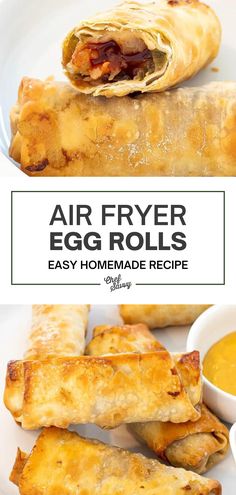 the air fryer egg rolls recipe is ready to be eaten