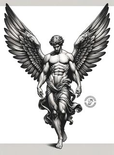 an image of a man with wings on his body