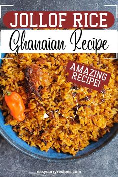 Easy Ghanaian Jollof Rice recipe Jollof Rice Ghanaian Recipe, Ghanian Food Recipes, Ghanaian Food Recipes, Ghanaian Jollof Rice Recipes, Ghanaian Jollof Rice, Ghanian Recipes, Jollof Rice Recipe Ghana, Jollof Rice Ghanaian, Ghana Jollof Rice Recipe