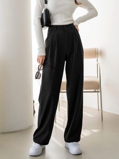 Black Pants Outfit, Mode Shoes, Trouser Outfit, Causual Outfits, Outfit Casual, Outfits Casuales