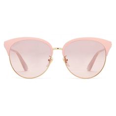 The Gucci Specialized Fit Round-Frame Metal Sunglasses In Pink Are Cat-Eye Style Sunglasses In Gold-Tone Metal Trim. The Pink Tinted Lenses Are Joined By Metal Ear Frames For A Modern Take On Vintage. Pink Specialized Fit Round-Frame Metal Sunglasses Gold-Tone Hardware Cat Eye Frames With Round Lenses Metal Trim And Ear Pieces Plastic Ear Coverings And Nose Piece Gg Logo On Ear Pieces Size M Comes With Velvet Case And Dust Bag* Product Number 504319 Made In Italy *Case Colors May Vary Pink Feminine Sunglasses, Elegant Gucci Sunglasses For Spring, Elegant Pink Gucci Sunglasses, Chic Pink Gucci Sunglasses, Gucci Luxury Pink Sunglasses, Luxury Pink Gucci Sunglasses, Gucci Cat Eye Sunglasses, Circle Sunglasses, Large Sunglasses