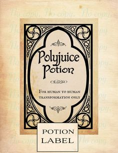 an old book with music notes on it and the title for polyjuice potter