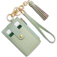 Hot Item High Quality Materialsthis Small Wallet Keychain Wristlet For Women Is Made Of High Quality Pu Leather, Rfid Wear-Resisting Fabric And Exquisite Metal Hardware. Key Chain Wallet Women Slim Overall Soft And Functional With Durable Zipper And Key Ring. It Also Comes With A Removable Keychain Wristlet, Without The Wrist Strap, It Is A Perfect Slim Card Case Wallet. With A Wrist Strap, It's A Fashion Wristlet Keychain Wallet.You Can Switch It Anytime According, Make Life Easier And More Fun Trendy Rectangular Wristlet With Card Slots, Trendy Wristlet With Card Slots For Daily Use, Trendy Adjustable Wristlet With Card Slots, Trendy Green Rectangular Wristlet, Key Chain Wallet, Card Holder Keychain, Wallet Keychain, Credit Card Holder Wallet, Wrist Wallet