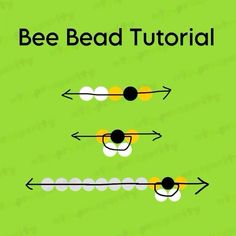 the bee bead game is shown with arrows pointing towards each other and an arrow pointing to