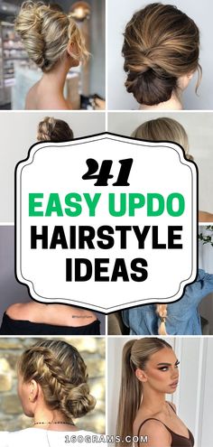 Save this pin for a collection of elegant updo hairstyles for every hair length. Discover chic and simple styles to elevate your look effortlessly. #UpdoHairstyles #ChicHair #HairInspiration Homecoming Hair Updos Easy, Updos With Barrettes, Simple Hair Up Dos For Medium Hair, Super Simple Updos For Long Hair, Womens Work Hairstyles, Updo Hairstyles Fine Hair, Plus Size Updo Hairstyles, Mid Length Hair Updo Easy, Fine Hair Updo Wedding