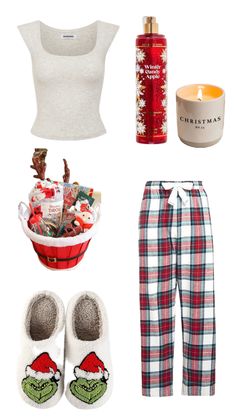 christmas gift guide for the whole family from mom to daughter, including pajamas, socks and candles