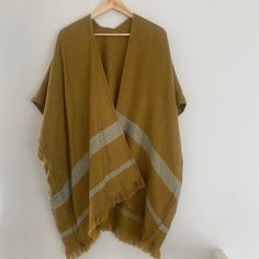 Himachal Woollen Mills Soft Brown Blue Poncho Boho One Size New Without Tags Nwot Sample One Size Brown Outerwear For Beach, One Size Brown Beach Outerwear, Boho Color, Soft Brown, Colorful Boho, Blue Brown, Color Blue, Sweaters For Women, Tags