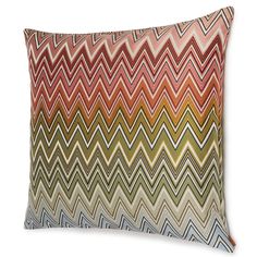 a multicolored pillow on a white background