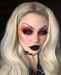 Bride Of Chucky Halloween, Bride Of Chucky Makeup, Chucky Makeup, Bride Of Chucky Costume, Holloween Makeup, Creepy Halloween Makeup