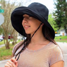 This sun hat for women has a wide brim 5" for a good sun protection UV UPF. Floppy Elegant Vacation Honeymoon Hat  makes a unique gift for mother, sister, girl and any women. Black summer hat features removable & adjustable drawstring for windy days. The brim has a wire inside edge and can be turned up or turned down. It's easy to take shape you want. Wide Brimmed bucket hat is an elegant accessory for garden and beach parties or other events. Sunhat is made of environmental friendly and durable Red Bucket Hat, Hippie Hat, Vacation Hat, White Bucket Hat, Honeymoon Gift, Large Brim Hat, Packable Hat, Honeymoon Gifts, Boho Hat