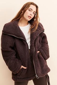 Rent Raya Cozy Coat from Nuuly. Pick 6 items for $98/month. Free shipping + returns. Cozy Outerwear With Faux Fur Lining For Work, Oversized Brown Outerwear For Loungewear, Cozy Outerwear With Faux Fur Lining For Fall, Cozy Fit Brown Outerwear For Loungewear, Chic Brown Outerwear For Loungewear, Fall Outerwear With Faux Fur For Loungewear, Exaggerated Sleeves, Cozy Coats, Teddy Fleece