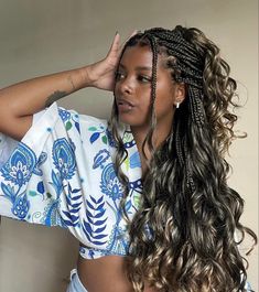 📷: 0trancaafro French Curl Braids Hairstyles, French Curls, Faux Loc, Short Box Braids Hairstyles