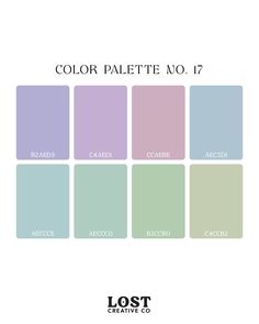 the color palette from lost creative