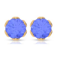 Product Details Grace yourself with this beautiful pair of Solitaire Stud Earrings embellished with sparkling Tanzanite Solitaire set in Lotus Basket Setting and appears as flower. Solid Gold composed Tanzanite Earrings will steal the spotlight for you in the parties and celebrations. Product Information SKU SHP-EARRINGS062194688 Weight 0.96 gm (Approximate) TANZANITE INFORMATION No.of Stones 2 Pieces Total Weight 1.89 Carat (Approximate) Dimension(approx) Round-6X6 mm-2 Pcs Color Blue Cut Brill Tanzanite Earrings, Basket Setting, Steal The Spotlight, Solitaire Setting, Solitaire Studs, Stud Earrings For Women, Basket Sets, Celebration Party, Earrings For Women