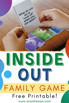 the inside out family game is being played