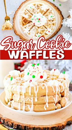 this is an image of sugar cookie waffles