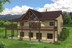 this is an artist's rendering of a two story house