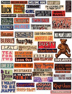 a collage of different types of typographs