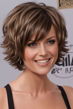 .Beautyhairstyles#hairstyles# haircare#hair inspiration Short Layered Bob Hairstyles For Fine Hair, Short Flippy Hair, Bangs Choppy, Flippy Hair, Choppy Bob Hairstyles For Fine Hair, Haircut 2024, Easy Hair Cuts, Short Shag Hairstyles, Layered Haircuts For Medium Hair