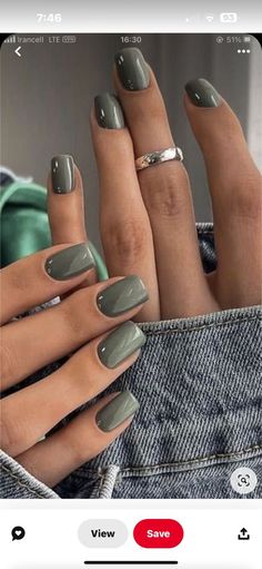 Nail Color For Women Over 50, Fall Color Pedicure, Short Square Wedding Nails, Olive Green Nails Short, Nail Colors Fall 2024, Winter Nails Shellac, Fall Nail Colors 2024 Gel, Short Nails Dip, Gel Toe Nails