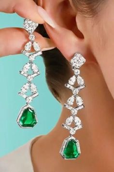 Luxury Glass Jewelry For Weddings, Cocktail Earrings, Heritage Jewellery, Historical Jewellery, Designer Handmade Jewellery, Jewellery Silver, Colombian Emeralds, Royal Jewelry, Dream Jewelry