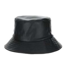 Vegan Leather Bucket Hat - Scala Hats Bucket Hat Scala Hats LW754-BLK Black OS Black Adjustable Bucket Hat For Fall, Adjustable Black Bucket Hat For Fall, Trendy Black Leather Hat, Casual Leather Hats For Spring, Black Bucket Hat With Short Brim For Fall, Black Brimmed Bucket Hat For Fall, Black Short Brim Bucket Hat For Fall, Trendy Black Bucket Hat For Fall, Black Fall Bucket Hat