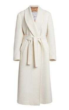 Giuliva Heritage, Princesa Anne, White Wool Coat, Ladies Coat Design, Belted Robe, Wrap Coat, Heritage Fashion, White Coat