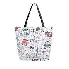 London Big Ben Reusable Grocery Shopping Bag Heavy Duty Canvas Tote Bag Large Collapsible Washable Handbag Shoulder for Women Description and features Sturdy Construction and Eco-friendly：These high-quality reusable bags are made of 10-ounce cotton canvas and foldable.Refuse to paper or plastic helping make a positive impact on the environment. Multiple Use: Canvas tote bags are perfect as clothes bag, laundry bag, diaper bag, beach bag, gym bag, grocery and farmers market shopping bag or travel bag. Collapsible design makes storage easy. Large Capacity: A wider, heavy-duty bag design for daily or weekly shopping trips to the grocery and farmers market.Every tote bag can holds up to 30 lbs.You do not need to worry about the bottom blowing out. Dimension: 13.5(L) x 5.1(W)x 15(H) inches.Thes Eco-friendly White Shoulder Bag With Letter Print, Casual Reusable Canvas Bag For Travel, Rectangular Travel Bag That Is Washable, Washable Rectangular Travel Bag, Casual Reusable Grocery Bags, Everyday White Packable Bag, Casual White Reusable Bags, Eco-friendly Travel Shoulder Bag With Letter Print, White Canvas Grocery Tote Bag