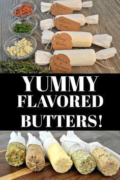 yummy flavored butters are the perfect appetizer for any party