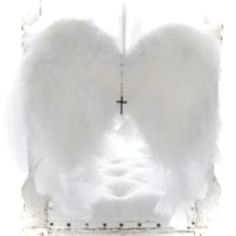 an angel wings with a cross on it