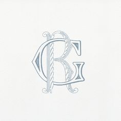 the initial letter b is made up of rope and letters that have been drawn in blue ink