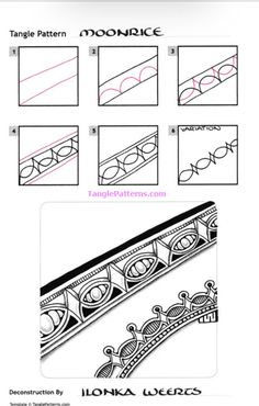 an instruction manual for how to draw a decorative design