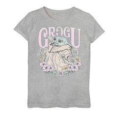 Give your Star Wars fan a cool new look with this Baby Yoda "Grogu" springtime girls' graphic tee from The Mandalorian. Give your Star Wars fan a cool new look with this Baby Yoda "Grogu" springtime girls' graphic tee from The Mandalorian. Crewneck Short sleevesFABRIC & CARE Cotton, polyester Machine wash Imported Size: Small. Color: Athletic Heather. Gender: female. Age Group: kids. Material: Cotton Blend. The Mandalorian Grogu, Mandalorian Grogu, Star Wars Women, Star Wars The Mandalorian, Girls Graphic Tee, The Mandalorian, Spring Women, Girls Tees, Slim Fit Shorts