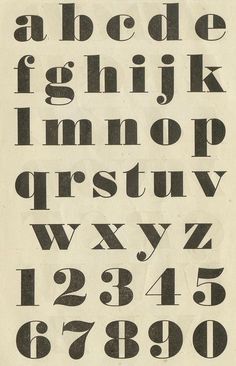 an old fashioned type of alphabet with numbers and letters in black ink on white paper