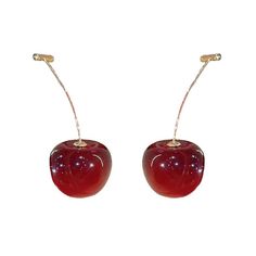 The perfect pair of cherry-shaped drop earrings that will add a touch of sweetness and elegance to your style. Elegant Cherry Colored Jewelry For Party, Cherry Color Dangle Earrings For Party, Cherry Dangle Earrings For Party, Elegant Cherry Earrings At Affordable Price, Party Cherry Earrings, Affordable Elegant Cherry Earrings, Cherry Accessories, Cheap Cute Cherry Colored Earrings, Aesthetic Cosplay