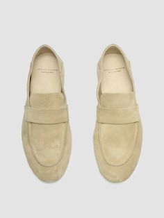 Womens Ivory Suede Loafers: C-SIDE 101 Designer Beige Slip-on Loafers, Modern Beige Slip-on Loafers, Modern Beige Loafers For Business, Modern Beige Loafers For Formal Occasions, Modern Beige Formal Loafers, Officine Creative, Creative Workshop, Suede Loafers, Accessories For Women