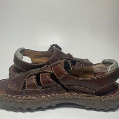 Never Worn! Excellent Like New Condition. Size - 6 Smoke Free & Clean Pet Home Brown Closed Toe Sport Sandals With Cushioned Footbed, Brown Closed Toe Walking Sandals, Casual Round Toe Slingback Sandals For Outdoor, Brown Closed Toe Sandals For Walking, Brown Cushioned Round Toe Sport Sandals, Casual Synthetic Slingback Sandals With Open Heel, Casual Open Heel Synthetic Slingback Sandals, Casual Open Heel Slingback Sandals, Casual Leather Sport Sandals For Summer