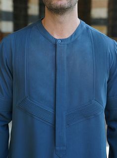 Pleated Kurta For Men, Spring Long Sleeve Kurta With Pintucks, Spring Long Sleeve Pintuck Kurta, Fitted Long Sleeve Kurta With Pintucks, Classic Fitted Long Sleeve Kurta, Elegant Fitted Kurta With Pintucks, Unique Kurta Designs For Men, Pintucks Long Sleeve Tops In Relaxed Fit, Relaxed Fit Long Sleeve Tops With Pintucks