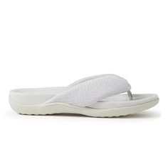 Molded EVA footbed absorbs shock and provides all day arch support. Synthetic upper, Slip-On for easy entry, Approx. 1 inch sole, Round / open toe with thong post, Molded EVA with arch support, Durable TPR outsole | Women's Dearfoams OriginalComfort Low Foam Slide Thong Slipper in Silver Size 6 Non-slip Foam Flat Slippers, Eva Platform Slip-on Slippers With Cushioned Footbed, Synthetic Slip-on Slippers With Branded Insole, Synthetic Slip-on Slippers With Arch Support, Beach Foam Slippers With Non-slip Details, Flip Flop Sandals, Arch Support, Slip On Sneaker, Open Toe