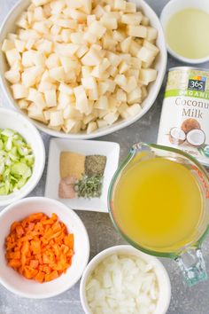 the ingredients to make this dish include carrots, celery, and milk