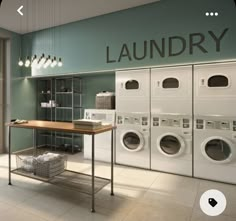 the laundry room is clean and ready for us to use in their new home or office