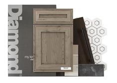 an assortment of kitchen cabinet doors and accessories