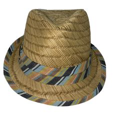 Panama Jack Natural 100% Rush Straw Lightweight Fedora Hat Medium. Multicolor Flat Brim Fedora For Summer, Multicolor Summer Fedora With Short Brim, Spring Outdoor Fedora With Short Brim, Multicolor Short Brim Summer Fedora, Casual Multicolor Panama Hat In Fedora Style, Casual Multicolor Panama Fedora Hat, Casual Multicolor Fedora Panama Hat, Casual Multicolor Summer Fedora, Casual Multicolor Straw Panama Hat