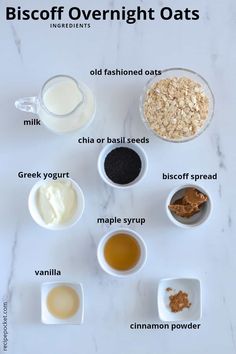 ingredients to make biscuit overnight oats