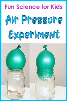 an air pressure experiment for kids to learn how to use thermometers and fill jars