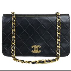 Authentic Vintage Chanel Bag Size: Approx. 19cm Wide, 12cm Long, 5cm Deep In Preloved Condition Slight Color Repair At The Front (See Pictures) Please Check Pictures Carefully For Condition Of The Bag. My Personal Collection And Letting This One Go As Im More Into Crossbody Bags Now. No Dustbag Or Box. Timeless Gold Flap Bag For Formal Occasions, Classic Gold Flap Bag For Evening, Designer Gold Flap Bag For Formal Occasions, Classic Gold Flap Bag For Formal Occasions, Vintage Black Bag For Everyday Luxury, Classic Evening Clutch Flap Bag, Classic Formal Flap Bag With Chain Strap, Classic Crossbody Flap Bag For Evening, Elegant Formal Flap Bag With Chain Strap