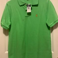 Nwt Ralph Lauren Polo Sporty Green Polo Collar T-shirt, Lauren Green, Ralph Lauren Shirt, Kids Shirts, Shirts Tops, Polo Ralph Lauren, Color