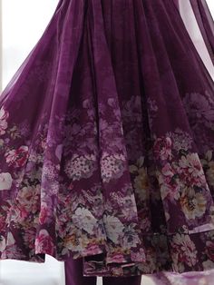 Introducing our stunning "adorable purple floral printed organza festival wear anarkali suit pant" that is sure to make you stand out at any festival or event. This beautiful purple color organza anarkali suit features intricate floral print work that adds a touch of elegance to your look. The set also includes a similar color cotton silk pant and a matching organza dupatta with floral print work and border gota patti lace work.
This purple anarkali pant suit are its unique design, high-quality Floral Anarkali Set For Eid Party, Eid Party Anarkali Set With Floral Print, Purple Anarkali Dress In Organza, Purple Organza Anarkali Set With Dupatta, Elegant Purple Organza Anarkali Set, Bollywood Style Floral Print Organza Dresses, Bollywood Style Floral Organza Dresses, Traditional Purple Floral Print Dress, Purple Organza Dress With Sheer Dupatta